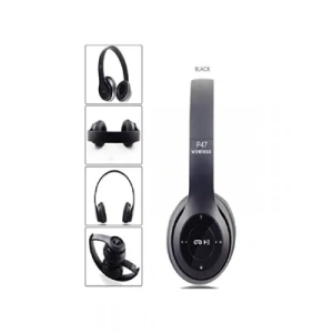 3E Grup - Megatech St-3 P47 Siyah Kablosuz Wireless Baş Üstü Kulaklık