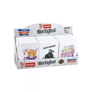 3E Grup - Mikro 10.5x14 Cm 80 Yaprak Kareli Sert Kapak Not Defteri Nt-202