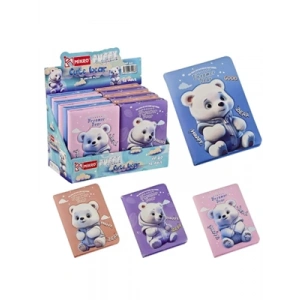 3E Grup - Mikro 13x18 Puffy Not Defteri 96 Yp Cute Bear Girl Pf-20