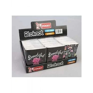 3E Grup - Mikro 9.5x13.5 Cm 64 Yaprak Çizgili Karton Kapak Asetat Koruyuculu Not Defteri Nt-206