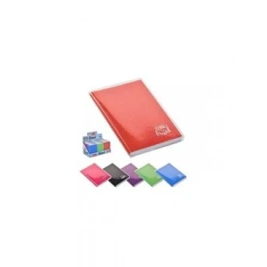 3E Grup - Mikro 9.5x13.5 Cm 64 Yaprak Çizgili Karton Kapak Asetat Koruyuculu Not Defteri Nt-211