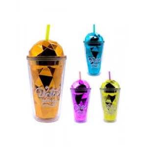 3E Grup - Mikro Crystal 450 Ml Pipetli Bardak Matara Pm-3006