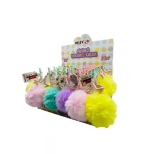 3E Grup - Misyon 0.7 Versatil Kalem Peluş Ponpon Yıldız Figürlü Msy-0452