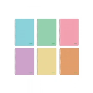 3E Grup - Mopak Pastel A4 Pp Kapak Spiralli Defter Çizgili 120 Yp 40060110090