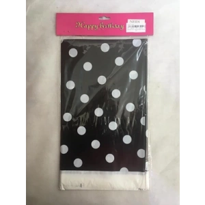 3E Grup - Nedi 108x180 Cm Masa Örtüsü Puantiyeli Siyah Tmo-6514