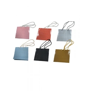 3E Grup - Nedi 10x10 Cm İp Saplı Selefonlu Karton Çanta 00125