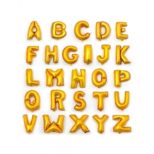 3E Grup - Nedi 16 (40 Cm ) Folyo Balon Altın Harf P0002