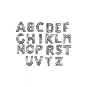 3E Grup - Nedi 16 (40 Cm ) Folyo Balon Gümüş Harf P0002