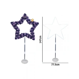 3E Grup - Nedi 165x65 Cm Balon Standı Ayaklı Yıldız Modeli 403