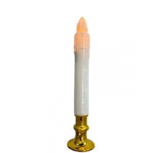 3E Grup - Nedi 20 Cm Pilli Işıklı Şamdan Mumu Beyaz 98997