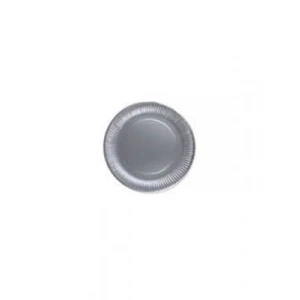 3E Grup - Nedi 22 Cm Karton Tabak 8 Li Düz Gümüş 52388