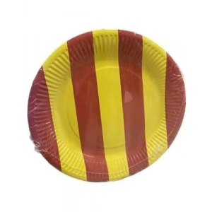 3E Grup - Nedi 22 Cm Karton Tabak 8 Li Sarı-kırmızı 38910