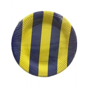 3E Grup - Nedi 22 Cm Karton Tabak 8 Li Sarı-lacivert 38225