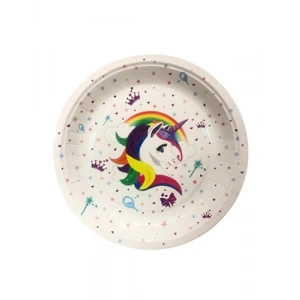 3E Grup - Nedi 22 Cm Karton Tabak 8 Li Unicorn 70374