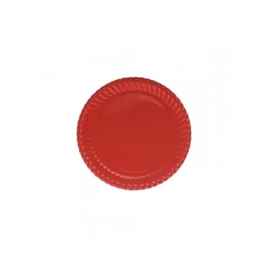 3E Grup - Nedi 23 Cm Karton Tabak 8 Li Düz Kırmızı 74836