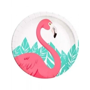 3E Grup - Nedi 23 Cm Karton Tabak 8 Li Flamıngo 89592