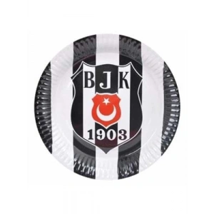3E Grup - Nedi 23 Cm Karton Tabak Lisanslı 8 Li Beşiktaş Bjk1619