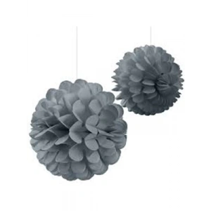 3E Grup - Nedi 25 Cm Kağıt Top Çiçek Süs Siyah W4634bl