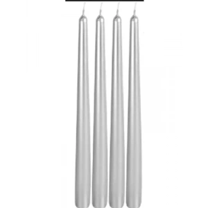 3E Grup - Nedi 25 Cm Şamdan Mumu 4lü Gümüş 1045ns
