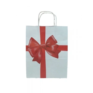 3E Grup - Nedi 25x31 Cm Büküm Saplı Kraft Çanta Fiyonk Baskılı 079781