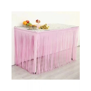 3E Grup - Nedi 75x275 Cm Funko Saçak Masa Süsü Pembe 275p