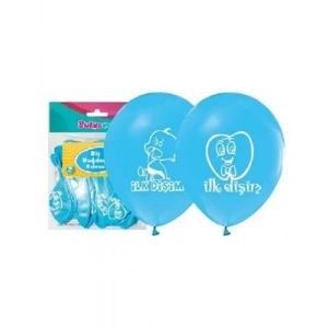 3E Grup - Nedi Baskılı Balon Diş Buğdayı Mavi 16lı 7423