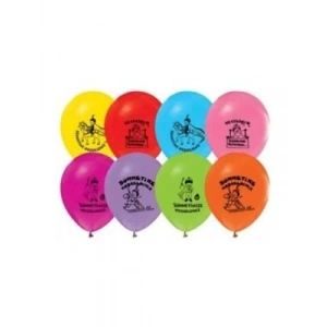 3E Grup - Nedi Baskılı Balon Sünnet Renkli 16lı 7553
