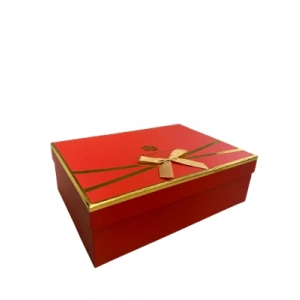 3E Grup - Nedi Dikdörtgen Hediye Kutusu No:1 Yaldızlı Kırmızı T451-6r