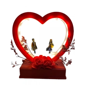 3E Grup - Nedi Hediyelik Süs Kalpli, Güllü ve Işıklı 498