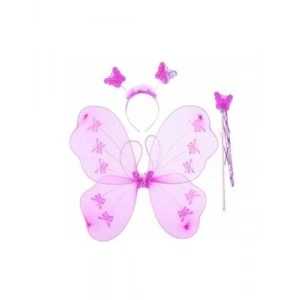 3E Grup - Nedi Kanat Takım Kelebek Fuşya (kanat+taç+asa) 0182f