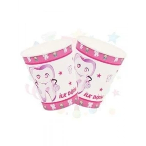 3E Grup - Nedi Karton Bardak 10 Lu Diş Pembe Tkb7502