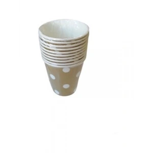 3E Grup - Nedi Karton Bardak 10 Lu Puantiyeli Altın Tkb11038