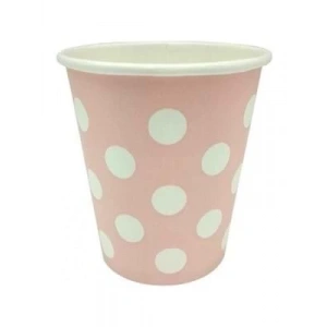 3E Grup - Nedi Karton Bardak 10 Lu Puantiyeli Pembe Tkb11043