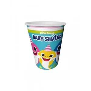 3E Grup - Nedi Karton Bardak Lisanslı 8 Li Baby Shark 55638