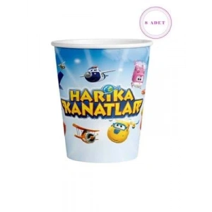 3E Grup - Nedi Karton Bardak Lisanslı 8 Li Harika Kanatlar 86511