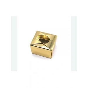 3E Grup - Nedi Karton Lokum Kutusu 25li Metalik Altın 05421