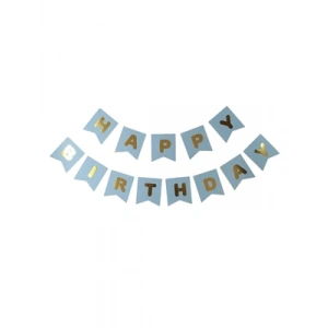 3E Grup - Nedi Kırlangıç Oynar Yazı happy Birthday Mavi 15508