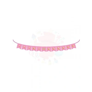 3E Grup - Nedi Kırlangıç Oynar Yazı iyiki Doğdun Küçük Boy Pembe 25627