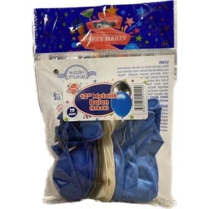 3E Grup - Nedi Metalik Balon 10lu Asorti Erkek Pm-12140