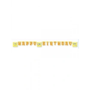 3E Grup - Nedi Oynar Karton Lisanslı Yazı İyiki Doğdun Spongebob 9783