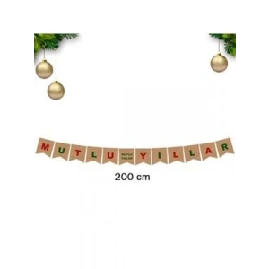 3E Grup - Nedi Oynar Yazı Kırlangıç Mutlu Yıllar Kraft Renkli Banner 58132