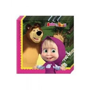 3E Grup - Nedi Peçete Lisanslı 20 Li Masha İle Koca Ayı 86514p