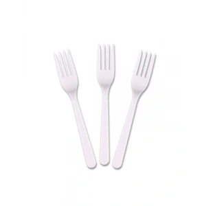 3E Grup - Nedi Plastik Çatal 25li Beyaz 30098