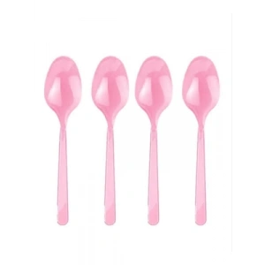 3E Grup - Nedi Plastik Kaşık 20li Pembe 07923