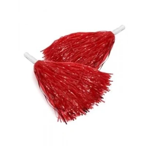 3E Grup - Nedi Ponpon Metalik Kırmızı 2li 6196r