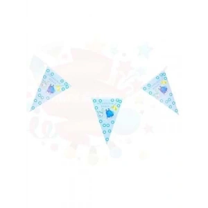 3E Grup - Nedi Üçgen Flama Hoşgeldin Bebek Mavi Tf-7107