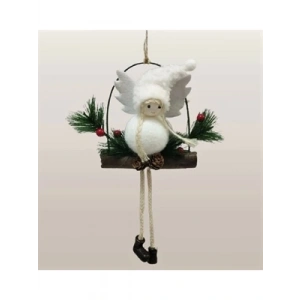 3E Grup - Nedi Yılbaşı 24cm Kapı Süsü Melekli 10659