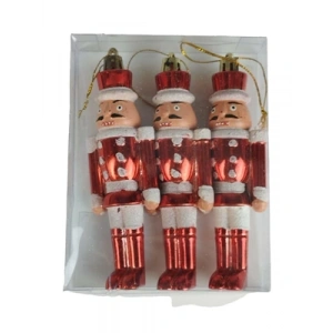 3E Grup - Nedi Yılbaşı Ağaç Süsü 13cm Kurşun Asker 3lü 6387