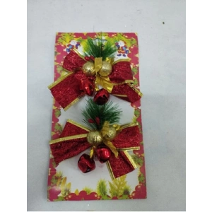 3E Grup - Nedi Yılbaşı Ağaç Süsü Fiyonklu Zilli Çan Süslü 10663