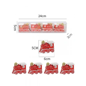 3E Grup - Nedi Yılbaşı Ağaç Süsü Metalik Tren 4lü 12677